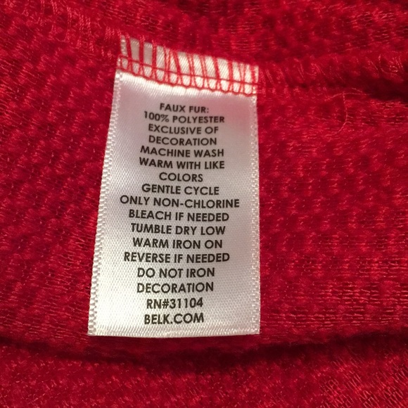 Woman’s red Christmas shirt ~ Belk brand ~ XL - Picture 5 of 7